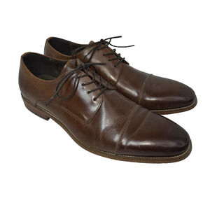 Asher Green Shoe Mens 10 D Brown Leather Double Monk strap Cap Toe Preppy